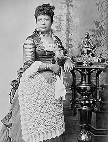 Hawaiian woman in Victorian dress