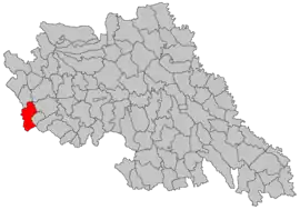 Location in Iași County