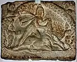 Mithriac low relief, 1st-2nd century; from the Adam Cave (Gura Dobrogei, Constanța County)