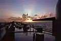 Sunrise on the USS Mitscher (DDG-35) north of Puerto Rico. January 1975