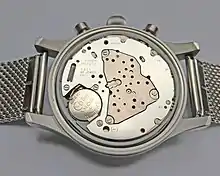 Miyota 6S21 quartz chronograph movement in an Escapement Time Pilot Quartz Watch.