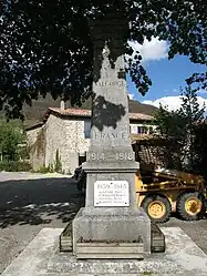 The war memorial in Valgorge