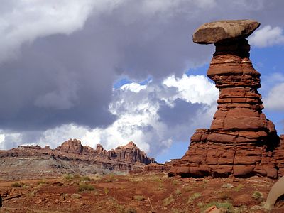 A pedestal rock, Chicken Corners trail, near Moab, Utah