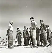 Mobutu in a 1963 visit to Israel, where he participated in a shortened IDF paratrooper course