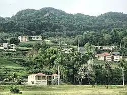 Mountains and homes in Moca