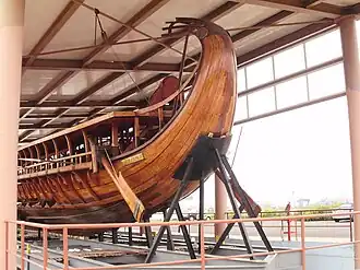 Model of Ancient Greek Trireme in Athens, Greece