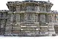 Molding frieze and outer wall decoration in the Kedareshwara temple at Halebidu