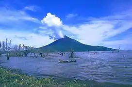 Momotombo Volcano on the lakeshore