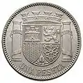 Coat of arms of the Spanish Republic on a 1935 Peseta coin