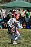 Mongol girl performing Bayad dance