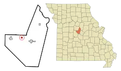 Location of Clarksburg, Missouri