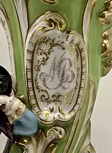 Rococo Revival cartouche ob a cone-shaped vase, part of a pair, by Nicolas Bugeard?, mid-19th century, hard-paste porcelain, painted and gilded, Museum of Decorative Arts, Paris