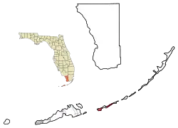 Location in Monroe County and the U.S. state of Florida