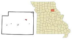 Location of Stoutsville, Missouri