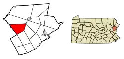 Location of Tunkhannock Township in Monroe County