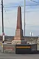 Rebuilt veterans memorial following its destruction in 2014.