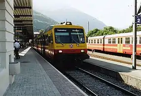 Austrian NPZ EMU Steuerwagen of the Montafon Railway in Schruns