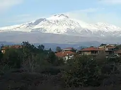 Mount Etna seen from San Gregorio.