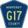 County Road G17 marker