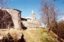 A view of the church in the village of Montgardin