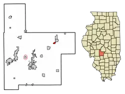 Location in Montgomery County, Illinois