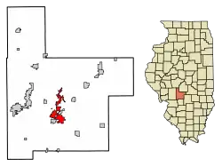 Location in Montgomery County, Illinois