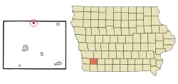 Location of Elliott, Iowa