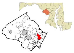 Location of Colesville, Maryland