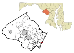 Location of Hillandale, Maryland