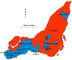 Montreal Island after 2006 demerger