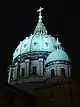 View at night of the dome of Mary, Queen of the World Cathedral