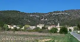 A general view of the village of Montsalier