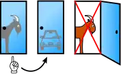Host must open Door 3 if the player picks Door 1 and the car is behind Door 2