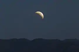 Los Angeles, CA at moonrise, 3:08 UTC