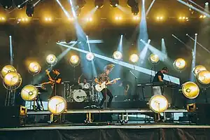 Moon Taxi performing at Bonnaroo Music Festival in 2018