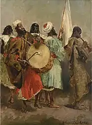 Gnawa Musicians, by Harry Humphrey Moore.
