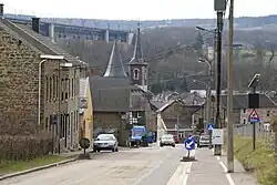 The village of Moresnet with the viaduct in the background