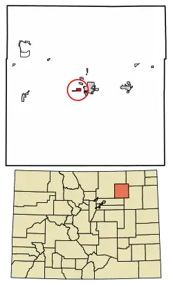 Location of the Trail Side CDP in Morgan County, Colorado.