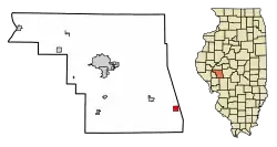 Location in Morgan County, Illinois