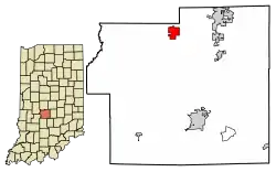 Location in Morgan County, Indiana