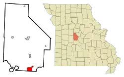 Location of Laurie, Missouri