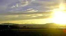 Ardrossan Wind Farm from Portencross, just after sunrise