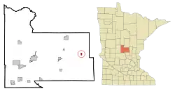 Location of Hillman, Minnesota