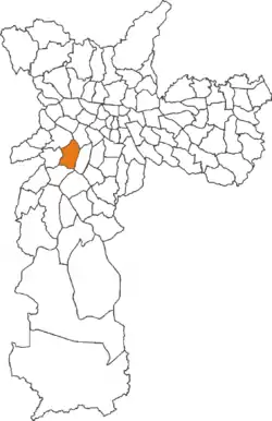 Location of Morumbi district in São Paulo