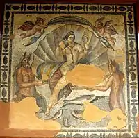 Mosaic of Diana bathing. As-Suwayda, Syria