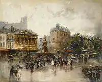 Paris place de Clichy, 1884