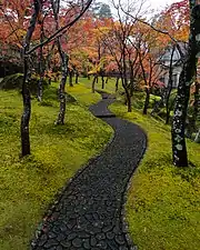 A moss garden at the Hakone Art Museum