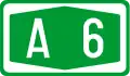 A6 motorway shield