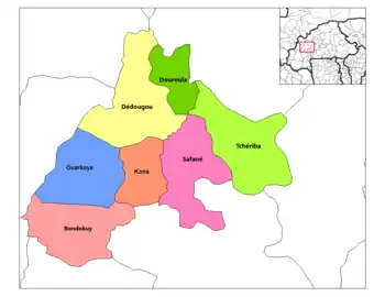 Bondokuy Department location in the province