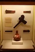 Polychrome vessel and ceremonial axes and blades